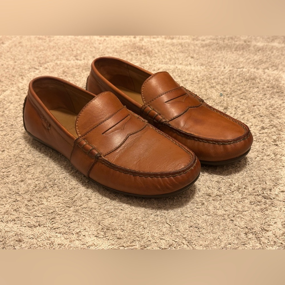 Polo Ralph Lauren Shoes Mens 8 D Brown Leather Driver Loafer Reynold